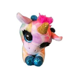 Zuru Coco Surprise Rainbow Unicorn Plush Stuff Animal 6” Big Glitter Eyes KidsZ